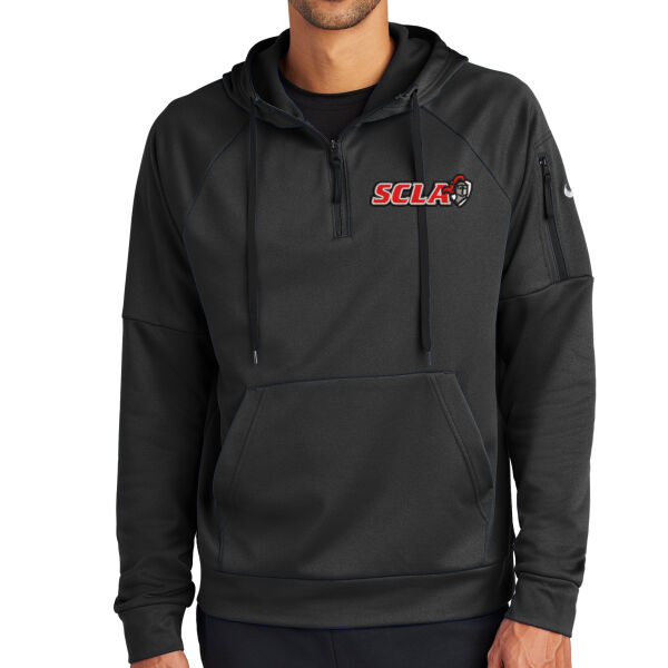 Nike Therma-FIT Pocket 1/4-Zip Fleece Hoodie - Embroidered Logo Thumbnail